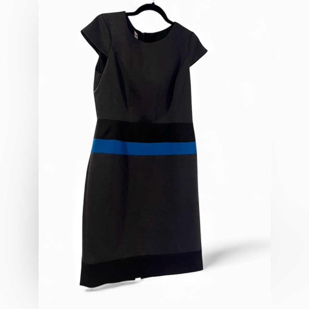 Anne Klein Black Dress with Blue Stripe